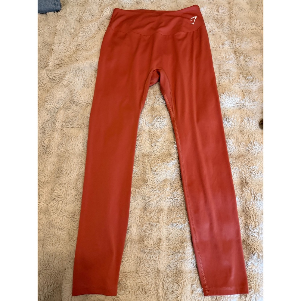 Gymshark High Waisted Leggings Rust Orange Terracotta Athletic Yoga Pants large